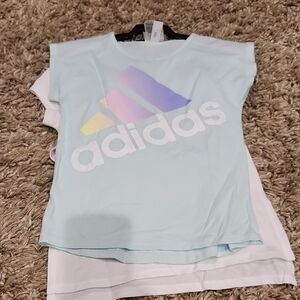 Adidas Blue Short Sleeve Tee Lightweight Athletic Wear